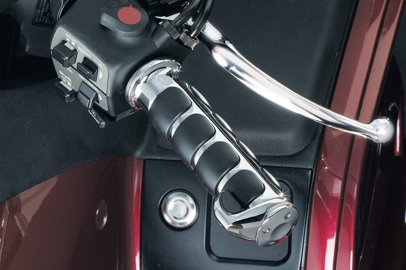 Kuryakyn 6180 Premium ISO Handlebar Grips for Throttle and Clutch: 1975-2017 Honda Gold Wing Motorcycles  Chrome  1 Pair - Image 3